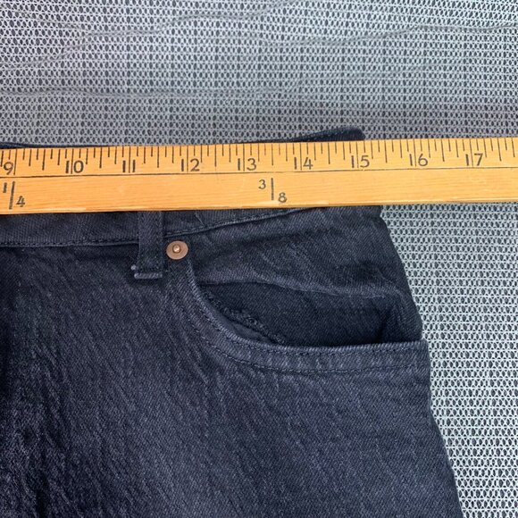 H&M Womens Size 12 Black Denim Jeans Mid Rise 5 Pocket Button & Zipper Closure - Picture 6 of 9